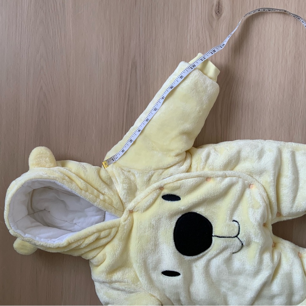 Cozy Yellow Bear Hooded Footie for Kids - Picture 4 of 5
